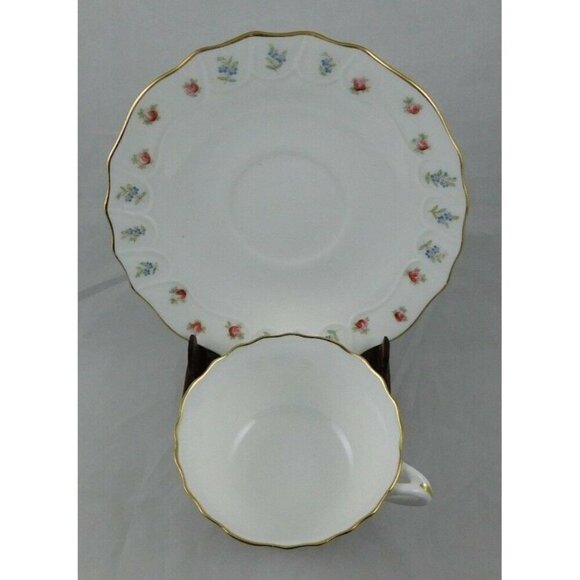 Cauldon Floral Teacup & Saucer - Picture 5 of 8